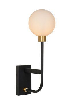 Настінний світильник для ванної Lucide BEREND 1xG9 IP44 Black, BLACK