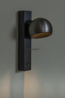 Настінний світильник Lucide ESFERA LED Dim. 1x9W 2700K Grey iron, Grey iron, Чорний, Нікель