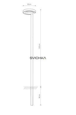 Вуличний світильник Nowodvorski POLE LED 9185, Графіт, Графіт