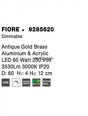 Стельовий світильник Nova luce FIORE 60 Brass