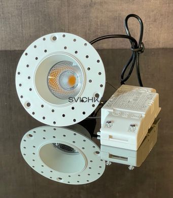 Врізний точковий світильник LTX TUB M TRIMLESS, D50mm, 11W 3000K, White