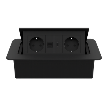 Мебельная розетка с интернет RJ-45, HDMI, плавное открытие, Livolo