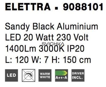 Підвісний світильник Nova luce ELETTRA, Black