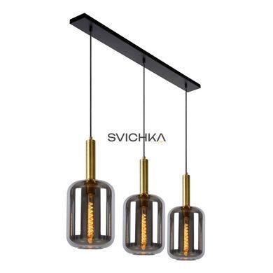 Подвесной светильник Lucide JOANET 3xE27 Smoke Grey