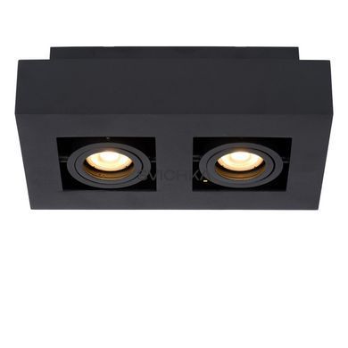 Потолочный точечный светильник Lucide XIRAX LED Dim to warm GU10 2x5W 2200K/3000K Black