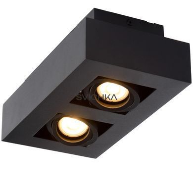 Потолочный точечный светильник Lucide XIRAX LED Dim to warm GU10 2x5W 2200K/3000K Black