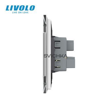 Розетка універсальна 12 стандартів в 1 Livolo білий скло (VL-C7C1C-11)