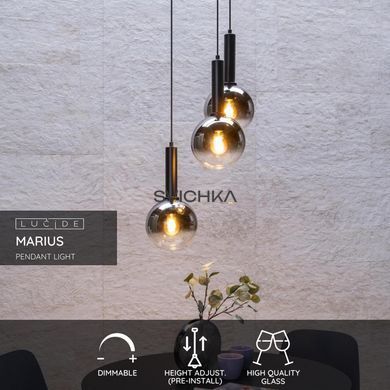 Подвесной светильник Lucide MARIUS &Oslash; 48,5 cm 3xE27 Black