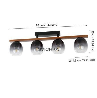 Потолочный светильник Eglo FILAGO, Black/Brown
