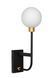 Настінний світильник для ванної Lucide BEREND 1xG9 IP44 Black, BLACK