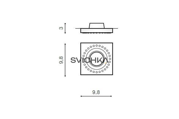 Точечный светильник Azzardo Simon Square NC1767SQ WH (AZ1474)