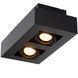 Потолочный точечный светильник Lucide XIRAX LED Dim to warm GU10 2x5W 2200K/3000K Black, BLACK