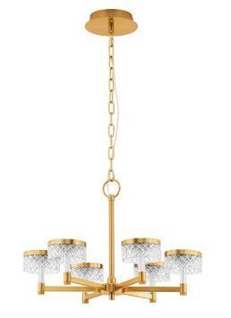 Люстра Nova luce Bion 6, Gold, Золотий, Золотий, Золотий, Прозорий