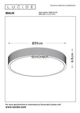 Потолочный светильник Lucide MALIN &Oslash; 39 cm LED Dim. 1x24W 2700K Matt Gold / Brass