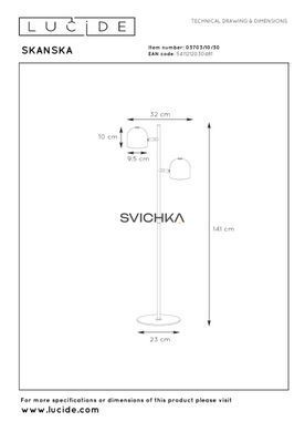 Торшер Lucide SKANSKA LED Dim. 2x5W 3000K Black, BLACK