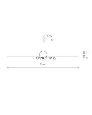 Світильник Nowodvorski Pin LED BLACK S, Чорний, Чорний, Чорний