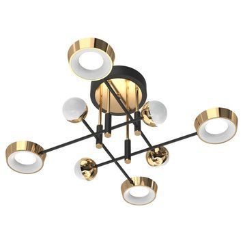 Стельовий світильник Zuma Line LARA, Gold/Black, Чорний; золотий, Чорний, Золотий