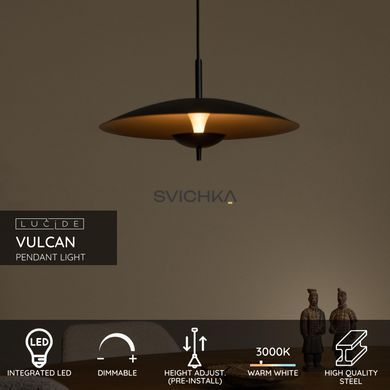 Подвесной светильник Lucide VULCAN &Oslash; 47 cm LED Dim. 1x9W 3000K Black