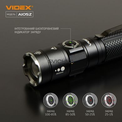 Портативний світлодіодний ліхтарик VIDEX 1200Lm 5000K