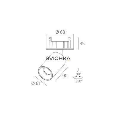 Встроенный светильник Skarlat RSL74097 12W BK 3000K