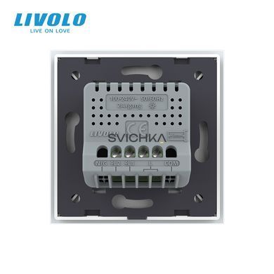 Сенсорний димер 2 сенсори Livolo білий скло (VL-FC2D2-2GWP)