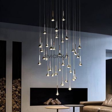 Підвісний світильник (LODES) Studio Italia Design Rain Chrome, Хром
