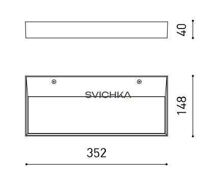 Настенный светильник Arkos Light Rec 3000K, White