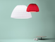 Подвесной светильник Axo Light BELL E27, Red, Красный, Белый, Красный
