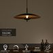 Подвесной светильник Lucide VULCAN &Oslash; 47 cm LED Dim. 1x9W 3000K Black, BLACK, Matt Gold / Brass, Черный