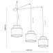 Подвесной светильник TK Lighting DUO JUTA 3, Beige