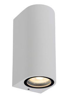 Настінний точковий світильник Lucide ZARO Indoor/Outdoor 2xGU10 IP44 White, WHITE, Білий, Білий