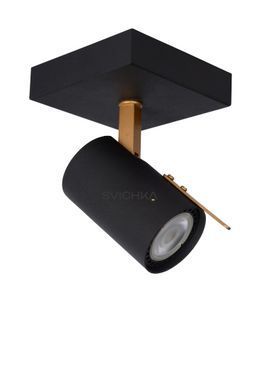 Стельовий точковий світильник Lucide GRONY LED Dim to warm GU10 1x5W 2200K/3000K Black, BLACK, Чорний, Чорний