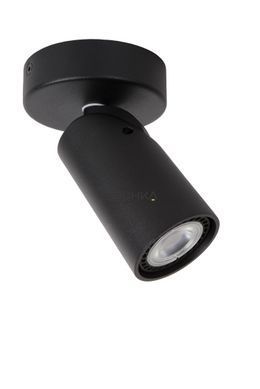 Потолочный точечный светильник Lucide XYRUS &Oslash; 9 cm LED Dim to warm GU10 1x5W 2200K/3000K Black