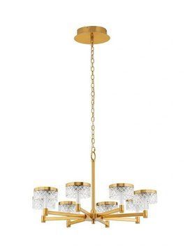 Люстра Nova luce Bion 8, Gold, Золотий, Золотий, Золотий, Прозорий