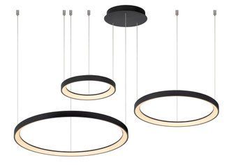 Підвісний світильник Lucide VIDAL &Oslash; 78 cm LED Dim. 1x120W 2700K Black, BLACK, Чорний