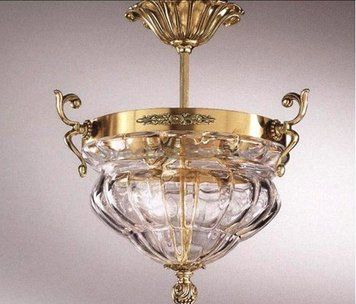 Потолочный светильник Nervilamp 571/3PL French Gold+Clear