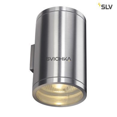 Вуличний настінний світильник SLV ROX WALL OUT UP/DOWN, шліфований алюміній, алюминий, Алюміній, Алюміній Мат, Алюміній Мат