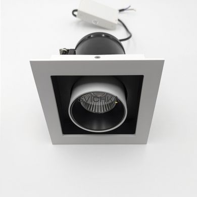 Вбудований світильник Skarlat RGL7117-1 1&times;12W WH+BK 4000K, Білий/чорний, 20