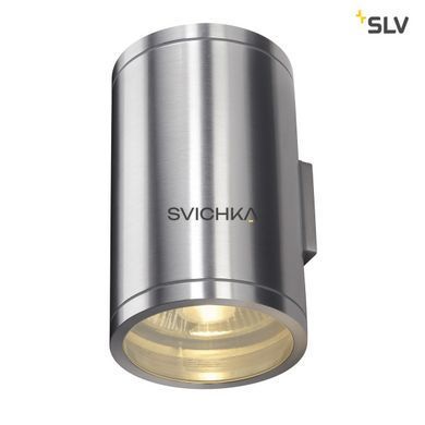 Вуличний настінний світильник SLV ROX WALL OUT UP/DOWN, шліфований алюміній, алюминий, Алюміній, Алюміній Мат, Алюміній Мат