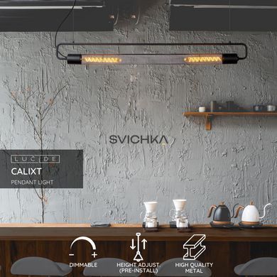 Підвісний світильник Lucide CALIXT 2xE27 Black, BLACK