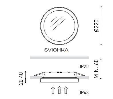 Точковий світильник Arkos Light Stram 4000K, 23W, White, Білий, Білий