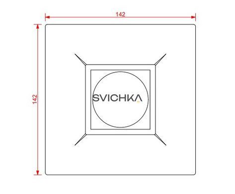 Гіпсовий світильник, що вбудовується "СВ 004", Білий