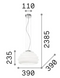Ideal Lux KARMA SP1 SMALL Білий 132389