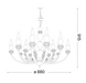 Подвес (люстра) Ideal Lux VANITY SP15, Черный; Золотой, Золото, Черный, Золотой