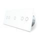 Умный сенсорный ZigBee выключатель 5 сенсоров (2-1-2) Livolo белый стекло (VL-C702Z/C701Z/C702Z-11)