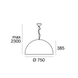 Підвісний світильник Linea Light Ohps_P E27 White, Білий