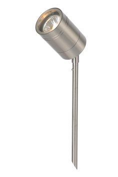 Садовий світильник Lucide ARNE LED &Oslash; 6,3 cm LED GU10 1x5W 2700K IP44 Satin Chrome, Satin Chrome