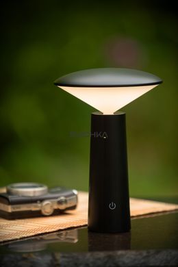 Аккумуляторная настольная лампа для дома и улицы Lucide JIVE Battery pack/batteries &Oslash; 13,7 cm LED Dim. 1x3W 2800K/6500K IP44 Black