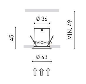 Точковий світильник Arkos Light Shot Light A2680122W, Білий, Білий