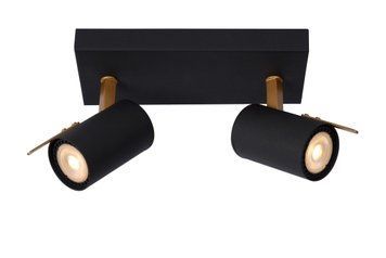 Потолочный точечный светильник Lucide GRONY LED Dim to warm GU10 2x5W 2200K/3000K Black